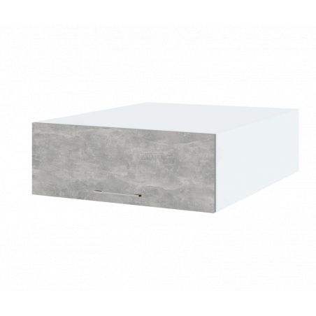 Meuble haut grande profondeur de cuisine Bellissi Beton Naturel 1 porte relevable L 80 cm