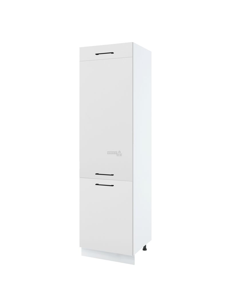 Colonne réfrigérateur encastrable Lovia Blanc Mat 3 portes L 60 cm -  Cuisineandcie