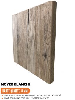 Colonne de cuisine pour réfrigérateur encastrable Bellissi Noyer blanchi 3 portes L 60 cm