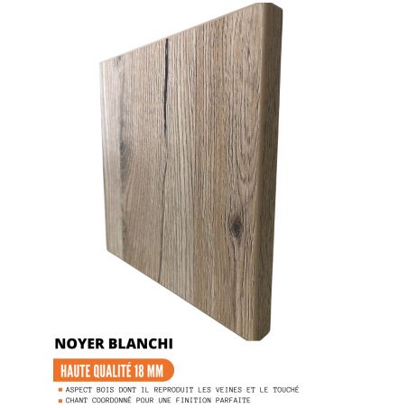 Panneau de finition pour colonne de cuisine Bellissi Noyer Blanchi H 203.7 L 58 cm