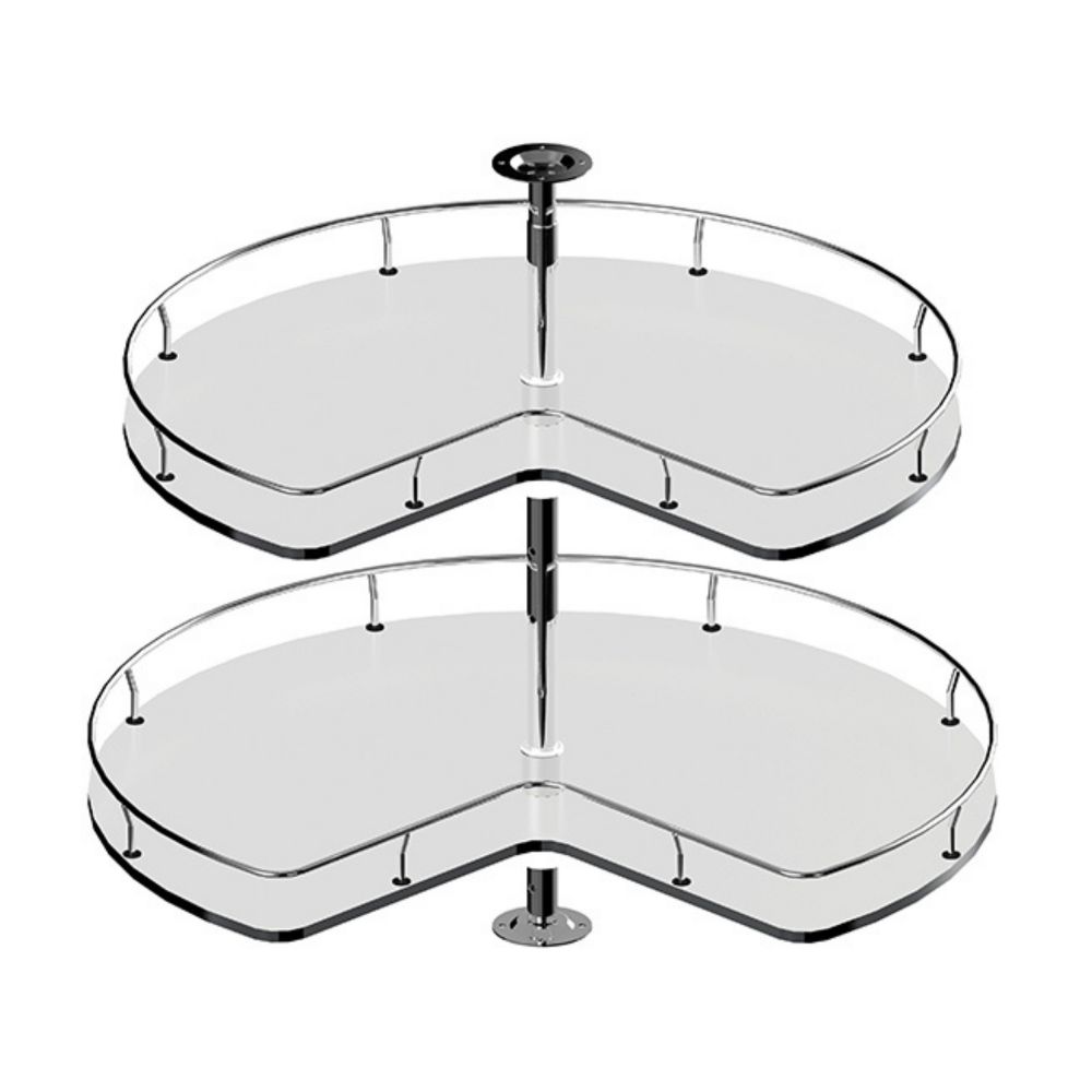 Plateaux tournants blanc pour meuble bas de cuisine L 90 x 90 cm