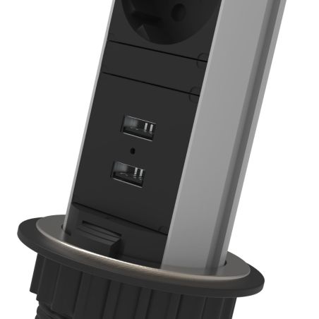 Bloc Prise Escamotable 3 Prises 2 USB et USB C, Multiprise Electrique  Escamotable Prise pour Plan de Travail Encastrable pour Cuisine, Bureau,  Câble 1,8m, Diamètre 60mm : : Bricolage
