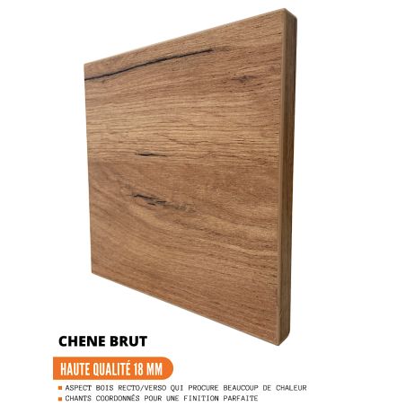 Meuble haut grande profondeur de cuisine Bellissi Chene 1 porte relevable L 40 cm