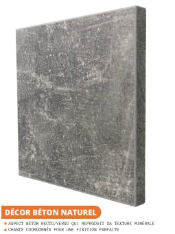 Meuble sous-évier Bellissi Beton Naturel 1 porte coulissante L 80 cm