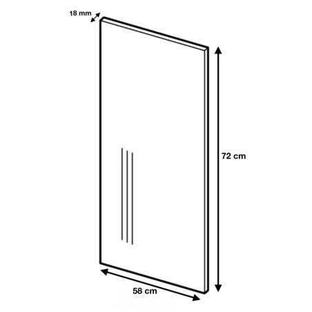 Panneau de finition pour meuble bas Lovia Blanc Mat H 72 L 58 cm