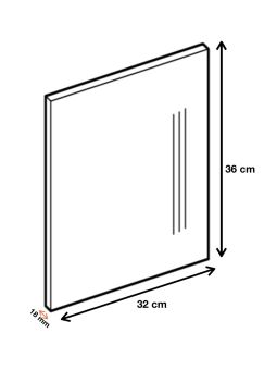 Panneau de finition pour meuble haut SLIM Lovia Blanc Mat H 36 L 32 cm