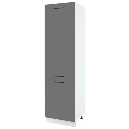 Colonne de cuisine pour réfrigérateur encastrable Lovia Gris Mat 3 portes L 60 cm