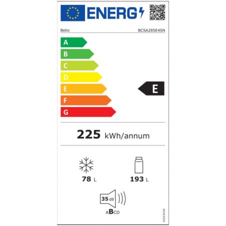 Réfrigérateur Combiné intégrable 271 L Blanc