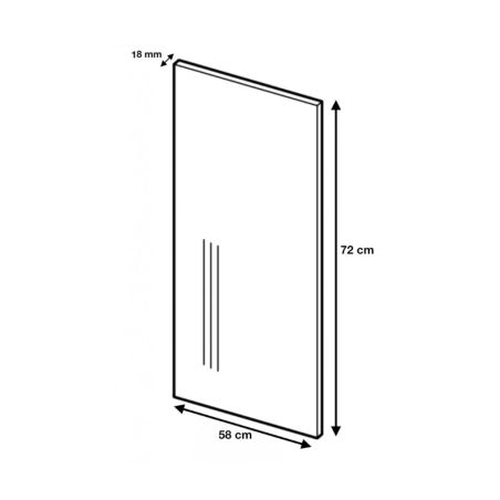 Panneau de finition pour meuble bas Bellissi Blanc H 72 L 58 cm