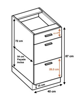 Casserolier Bellissi Blanc L 40 cm