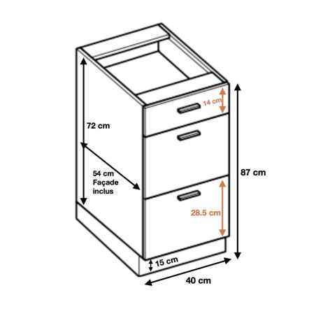 Casserolier Bellissi Blanc L 40 cm