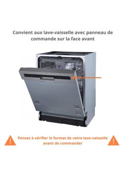 Façade pour lave-vaisselle semi intégrable Bellissi Blanc L 45 cm