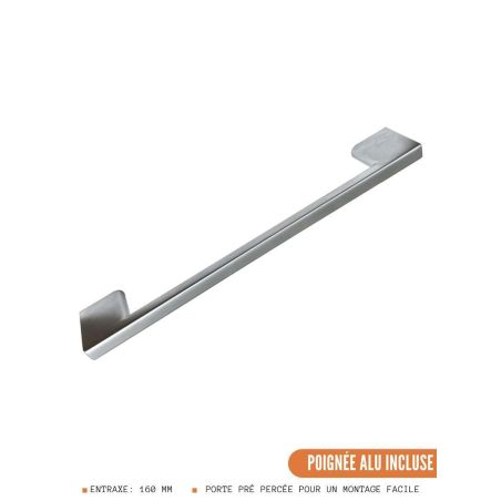 Meuble d'angle haut de cuisine Bellissi Blanc 2 portes L 60/60 cm