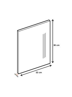 Panneau de finition pour meuble haut SLIM Bellissi Blanc H 36 L 32 cm