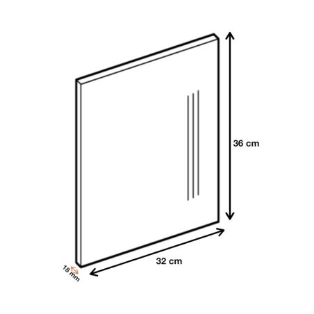 Panneau de finition pour meuble haut SLIM Bellissi Blanc H 36 L 32 cm