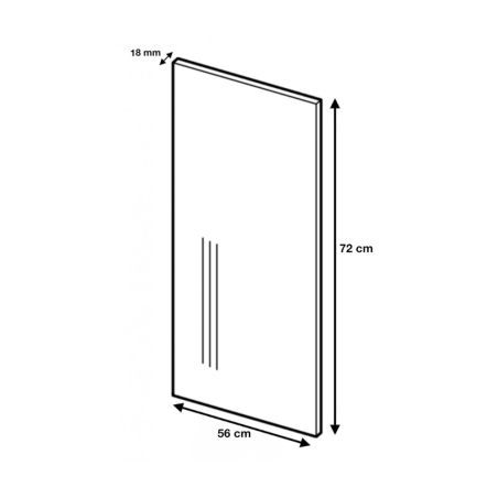 Panneau de finition pour îlot de cuisine Bellissi Blanc H 72 L 56 cm