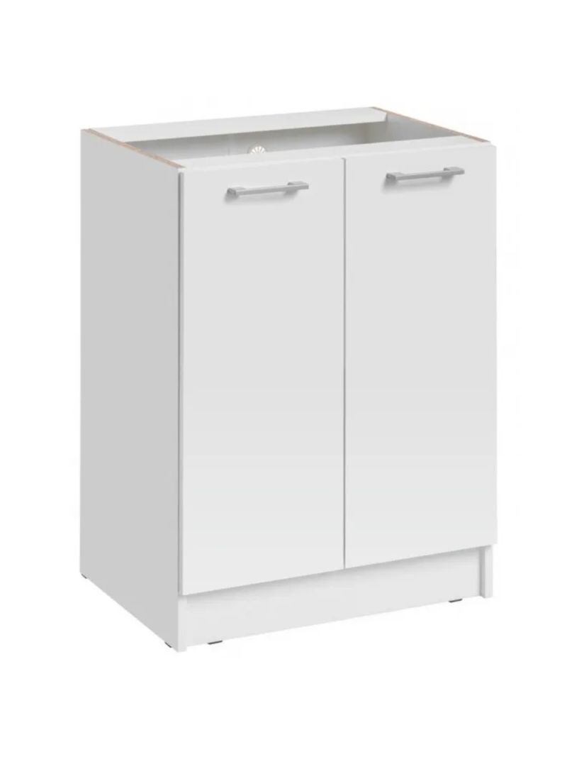 Meuble bas de cuisine Eco Blanc 2 portes L 60 cm