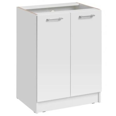 Meuble bas de cuisine Eco Blanc 2 portes L 60 cm