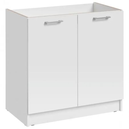 Meuble sous-évier Eco Blanc 2 portes L 80 cm