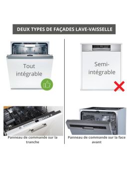 Façade pour lave-vaisselle tout intégrable Eco Blanc L 60 cm