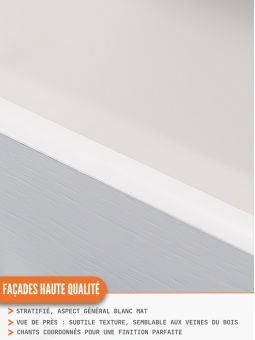 Meuble haut de cuisine Eco Blanc 1 porte relevable L 60 cm