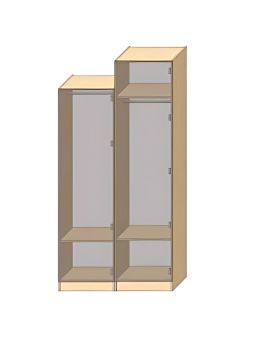 Dressing Armadio - armoire penderie - Largeur 40 cm - FaçadeNoir mat