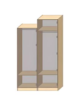 Dressing Armadio - armoire penderie - Largeur 50 cm - FaçadeBlanc laqué