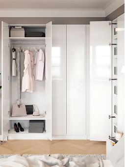 Dressing Armadio - armoire penderie - Largeur 40 cm - FaçadeBlanc laqué