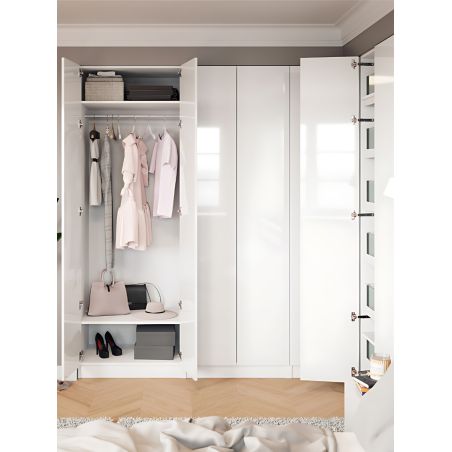 Dressing Armadio - armoire penderie - Largeur 40 cm - FaçadeBlanc laqué