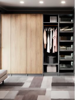 Dressing Armadio - armoire penderie - Largeur 60 cm - FaçadeDécor bois épicéa