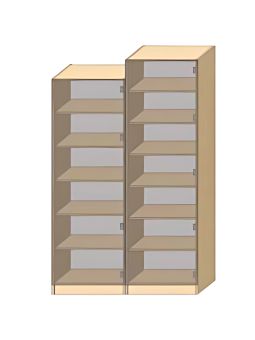 Dressing Armadio - armoire avec étagères - Largeur 60 cm- Sans Façade