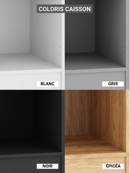 Dressing Armadio - armoire avec étagères - Largeur 50 cm - FaçadeBlanc laqué