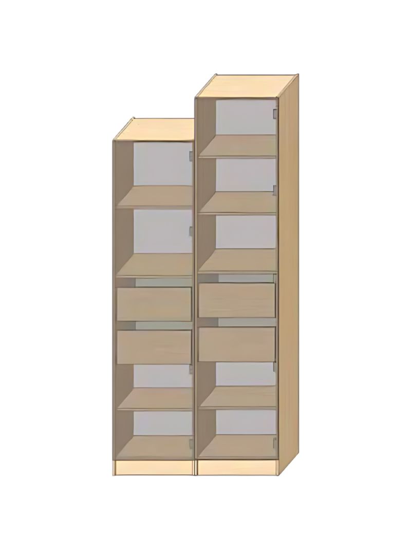 Dressing Armadio - armoire avec étagères et 2 tiroirs - Largeur 40 cm - Sans Façade