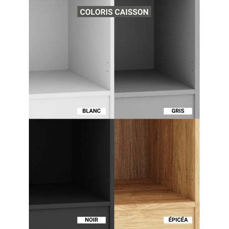 Dressing Armadio - armoire avec étagères et 2 tiroirs - Largeur 40 cm - Sans Façade