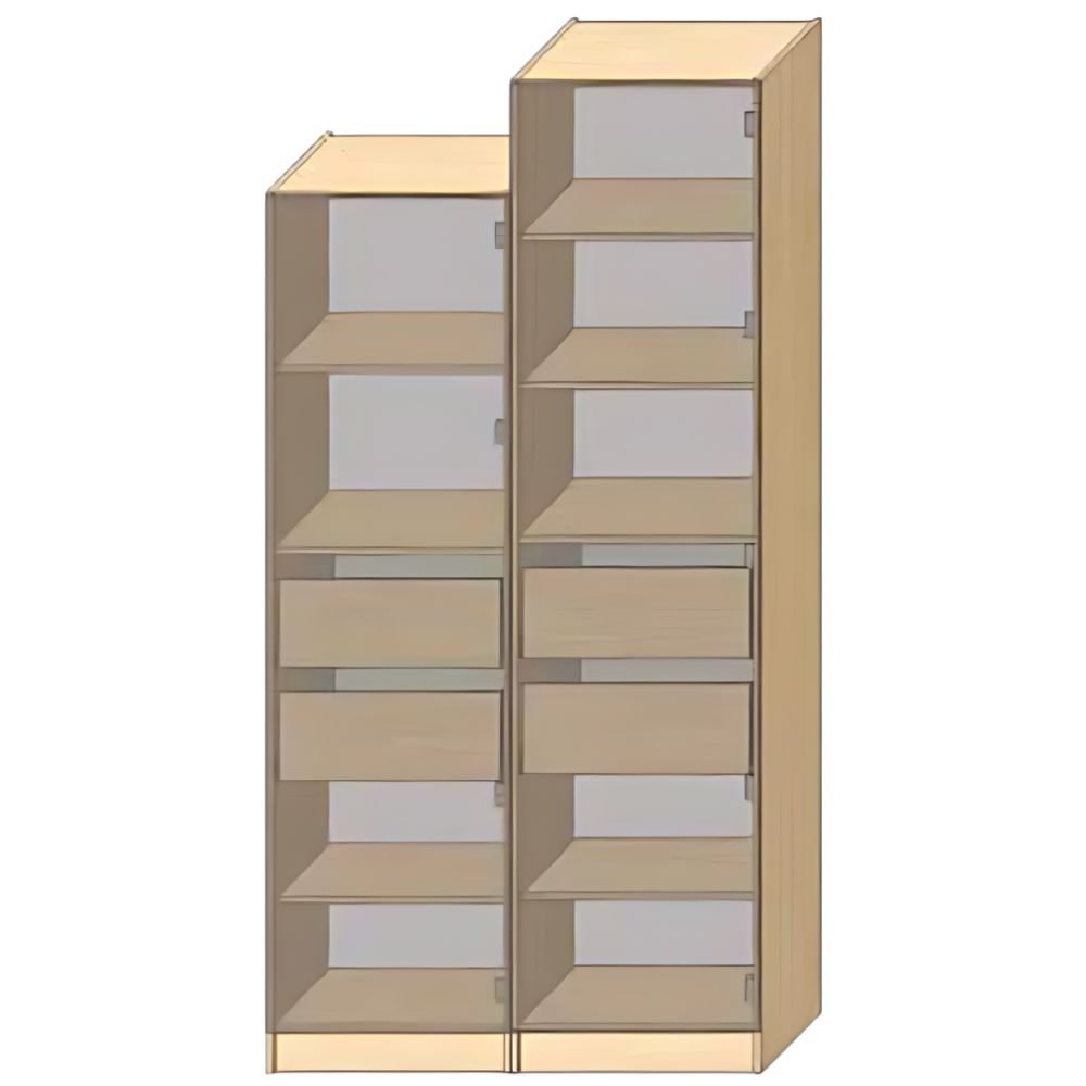 Dressing Armadio - armoire avec étagères et 2 tiroirs - Largeur 50 cm - Sans Façade