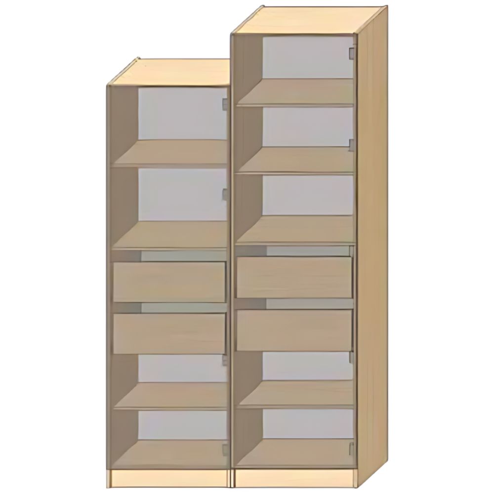 Dressing Armadio - armoire avec étagères et 2 tiroirs - Largeur 60 cm - Sans Façade