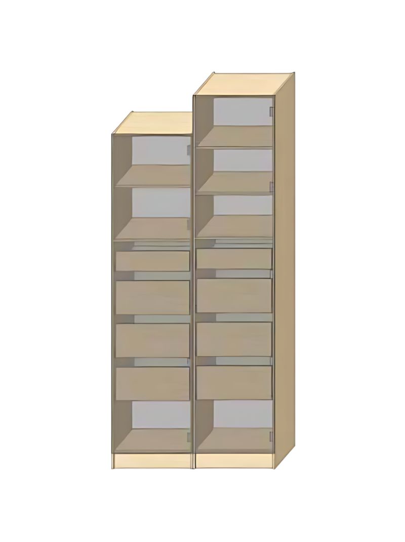 Dressing Armadio - armoire avec étagères et 4 tiroirs - Largeur 40 cm - Sans Façade