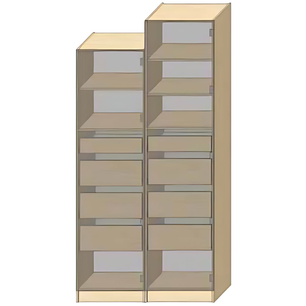 Dressing Armadio - armoire avec étagères et 4 tiroirs - Largeur 50 cm - Sans Façade