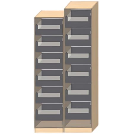 Dressing Armadio - armoire avec tiroirs éclairés - Largeur 40 cm - Sans Façade