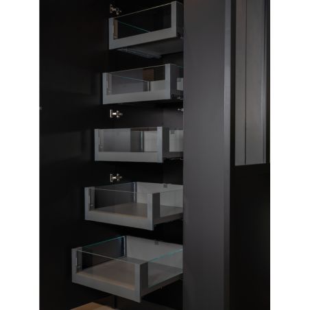 Dressing Armadio - armoire avec tiroirs éclairés - Largeur 40 cm - Sans Façade