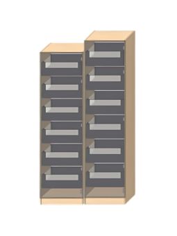 Dressing Armadio - armoire avec tiroirs éclairés - Largeur 50 cm - Sans Façade