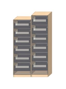 Dressing Armadio - armoire avec tiroirs éclairés - Largeur 60 cm - Sans Façade