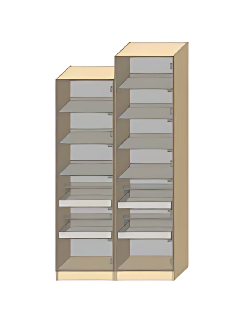 Dressing Armadio - armoire avec étagèress coulissantes et 2 étagèress à chaussures - Largeur 60 cm - Sans Façade