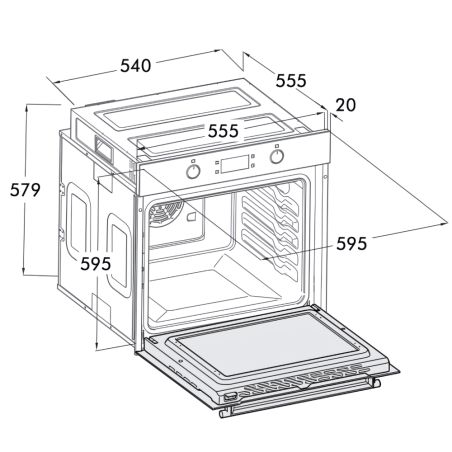 Four encastrable pyrolyse 70 L Inox - EMBER