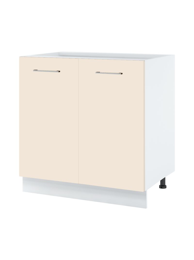 Meuble bas de cuisine Lovia Vanille Mat 2 portes L 80 cm