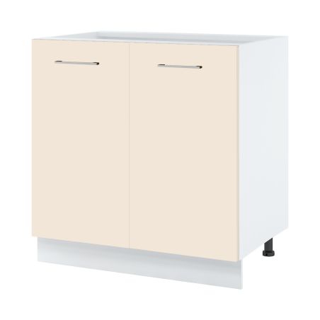 Meuble bas de cuisine Lovia Vanille Mat 2 portes L 80 cm