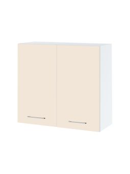 Meuble haut de cuisine Lovia Vanille Mat 2 portes L 80 cm