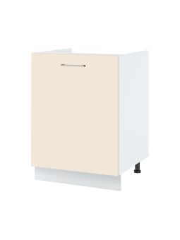 Meuble sous-évier Lovia Vanille Mat 1 porte L 60 cm