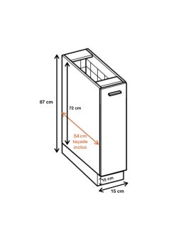 Meuble range épice Lovia Vanille Mat L 15 cm