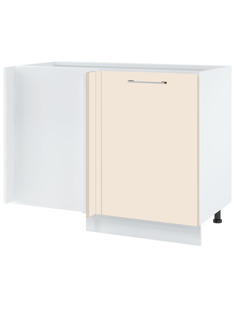 Meuble d'angle bas Lovia Vanille Mat 1 porte L 105 cm